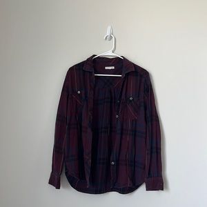 Maroon, navy, black and mustard yellow flannel!
